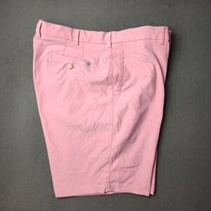 Peter Millar Shorts Men 40 Pink 9" Performance Golf Lightweight Summer Polyester